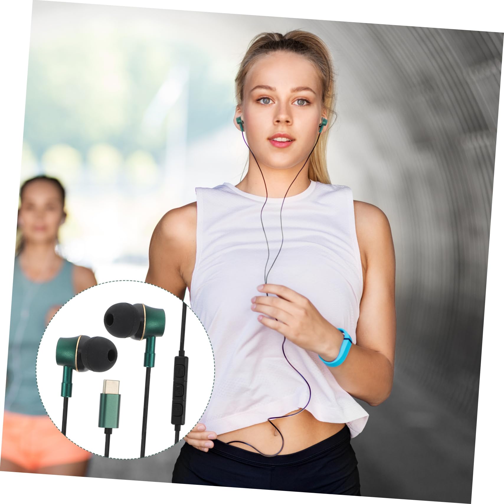 Angoily 5pezzi Auricolari Type-c Con Microfono Cuffie In-ear Antirumore Per Smartphone e Tablet Controllo Tre Tasti Comfort Ottimale e Suono Immersivo Per Musica e Chiamate