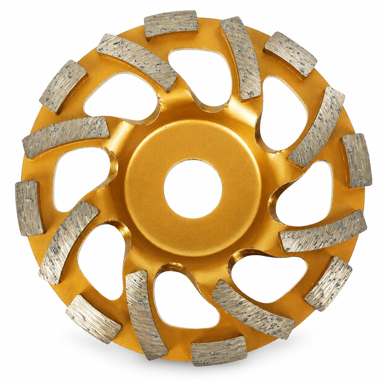 Tarcza Diamentowa Garnkowa 125 mm GOLD do Szlifowania Betonu i Kamienia, Otwór 22,2 mm, Segmentowa Ściernica Diamentowa do Szlifierki Kątowej, Frez do Betonu, Cegły i Kostki