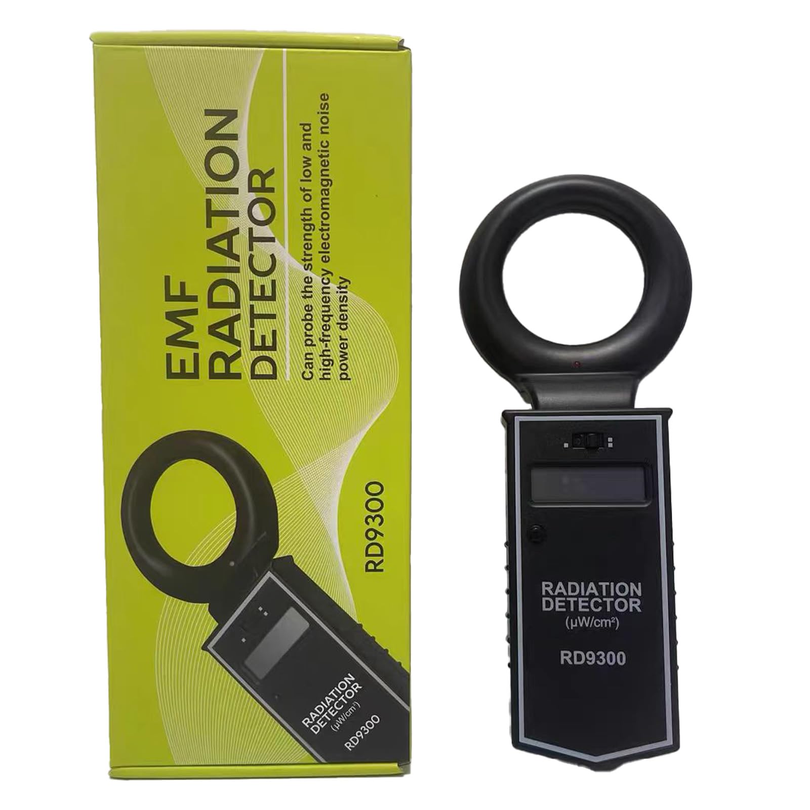 RD9300 - Misuratore EMF, doppia modalità, bassa e alta frequenza, rilevatore di radiazioni, tester di campo elettromagnetico portatile con monitoraggio in tempo reale e allarme, per casa, ufficio