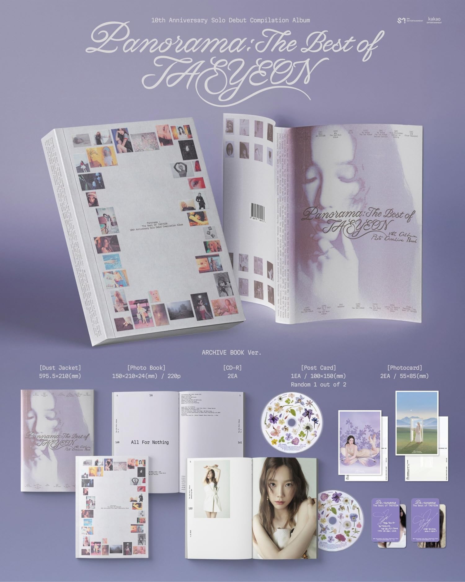 Girl Generation Taeyeon Panorama: The Best of TAEYEON Debut 10th Annieversary - Álbum recopilatorio con seguimiento sellado (juego : libro de archivo + DIGIPACK)