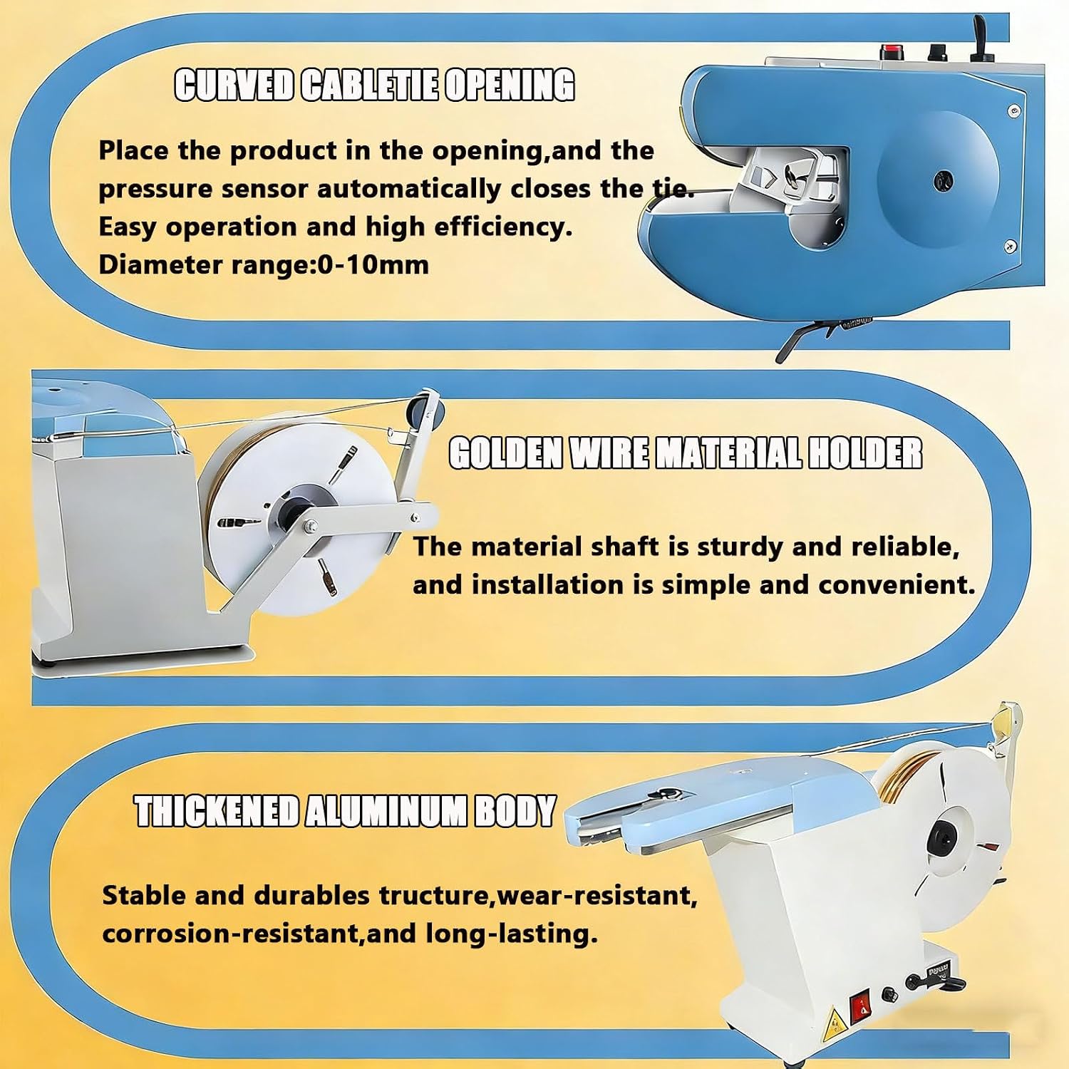Automatic Twist Tie Machine for Treats - Sensor Binding, Bundling Wires 0.1-1.2mm, Efficient Food Twist Tie Machine for Home & Industrial Use, Easy Automatic Binding