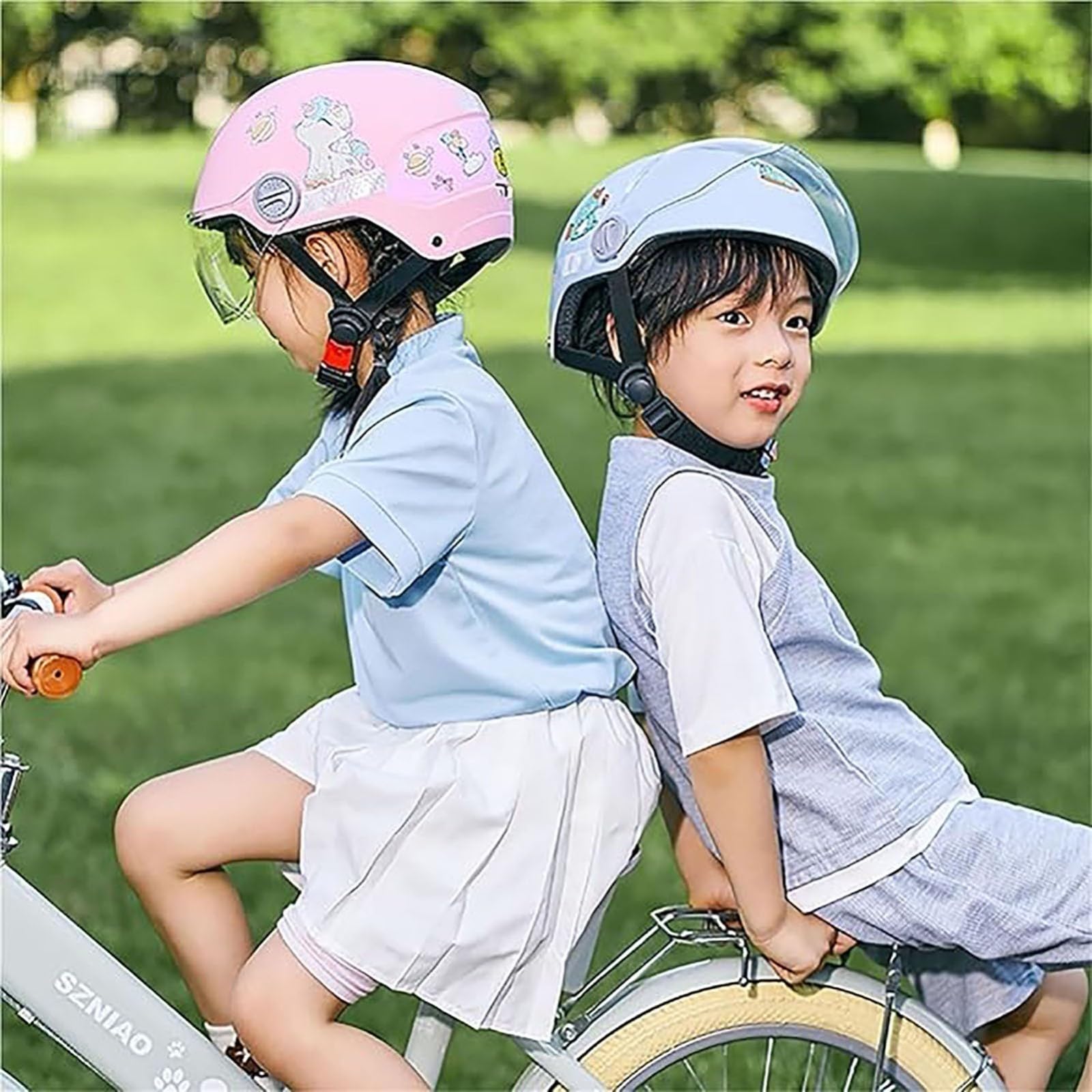 Casco Da Motocross Per Bambini, Casco Da Moto Per Bambini, Ragazzi E Ragazze, Bicicletta, Scooter, Sport All'aria Aperta, Visiera Parasole, Regalo, Per Bambini Dai 3 Ai 10 Anni B,48-56cm