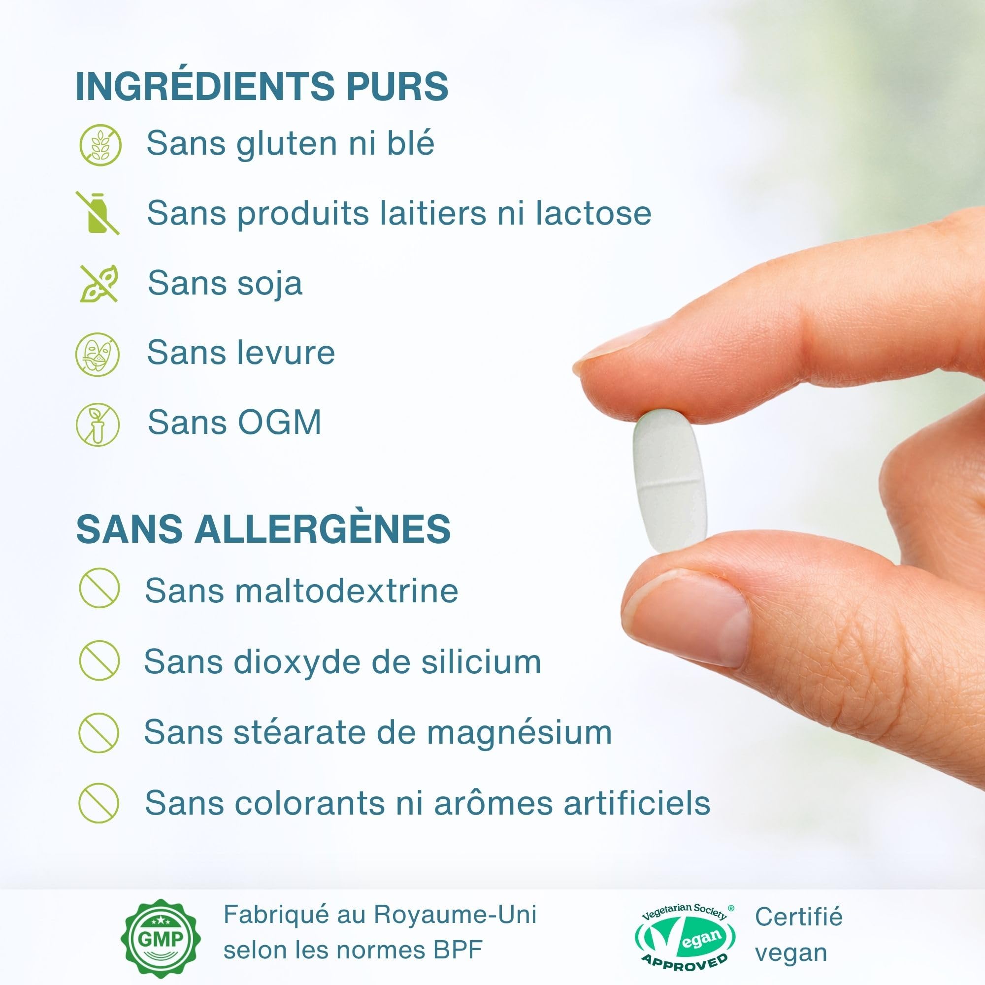Igennus Chélaté Complexe Triple Magnésium, Bisglycinate, Citrate, Taurate | 262 mg de Magnésium Élémentaire, Prêt à l’Absorption, Entièrement Réagi, Clean Label, Végan, 180 Comprimés