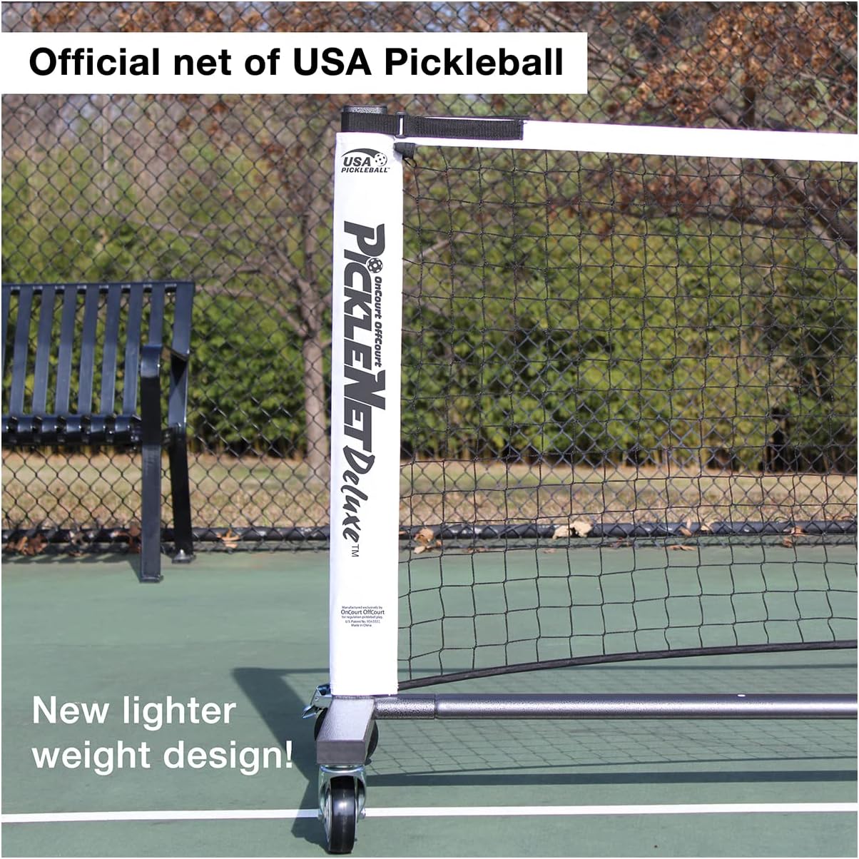 Oncourt Offcourt PickleNet Deluxe TAPND 22'x 34" Oval Tubing Locking Wheels Pickleball Net System