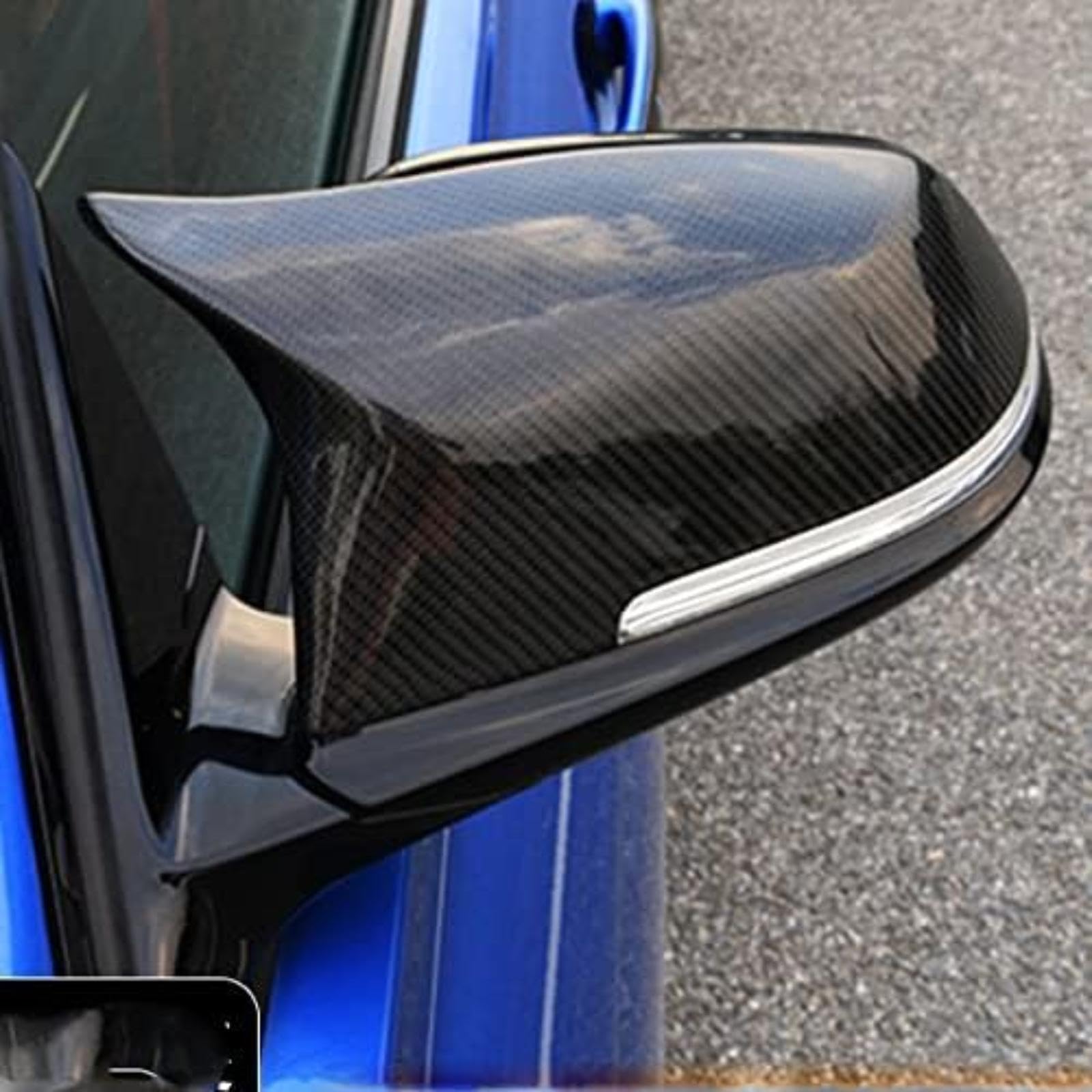 Dla Bmw 5 6 7 serii F10 F18 F11 F06 F07 F12 F13 F01 2014-2016 1 para osłony lusterek samochodowych boczne lusterko wsteczne Auto pokrywa Cap Obudowa lusterka auta (Carbon Fiber Look)