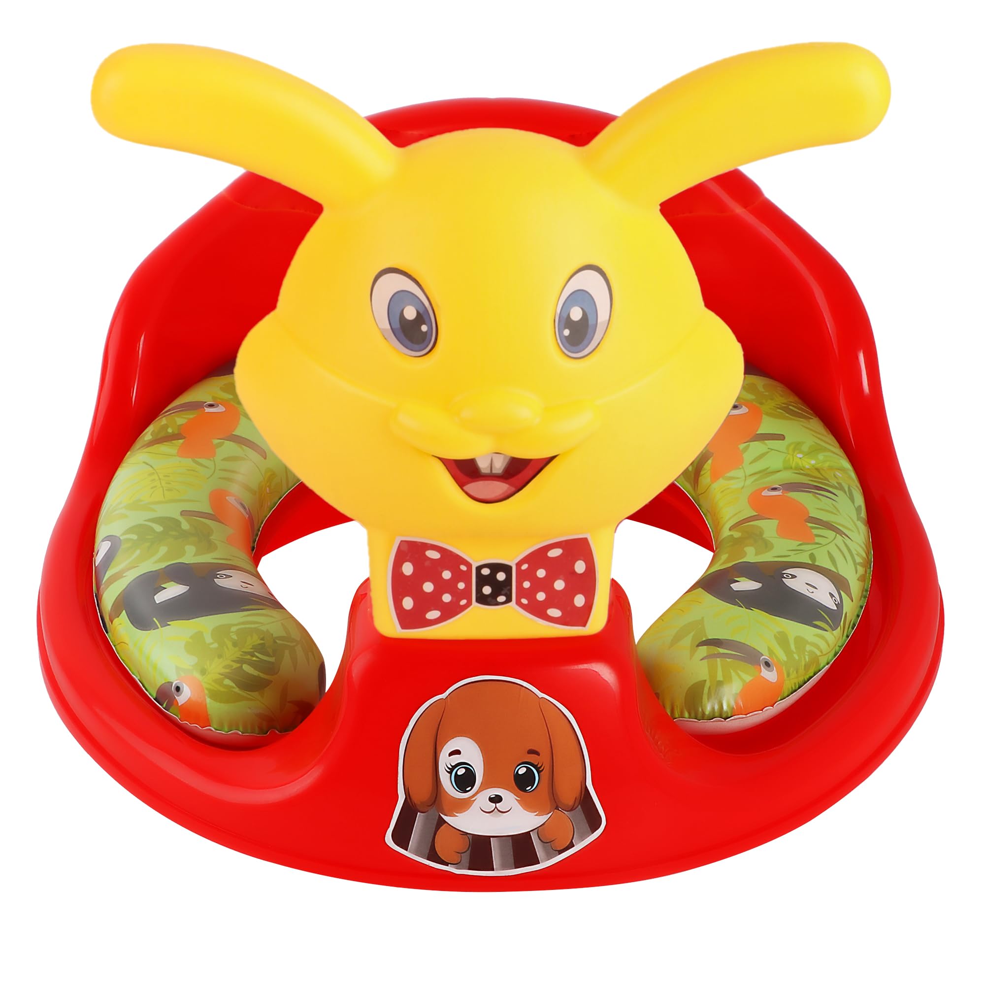 Nabhya Kids Toilet Trainer Baby Potty Seat With Rabbit Handle And Back Support Toilet Seat For Girls & Boys (Red)-image-10