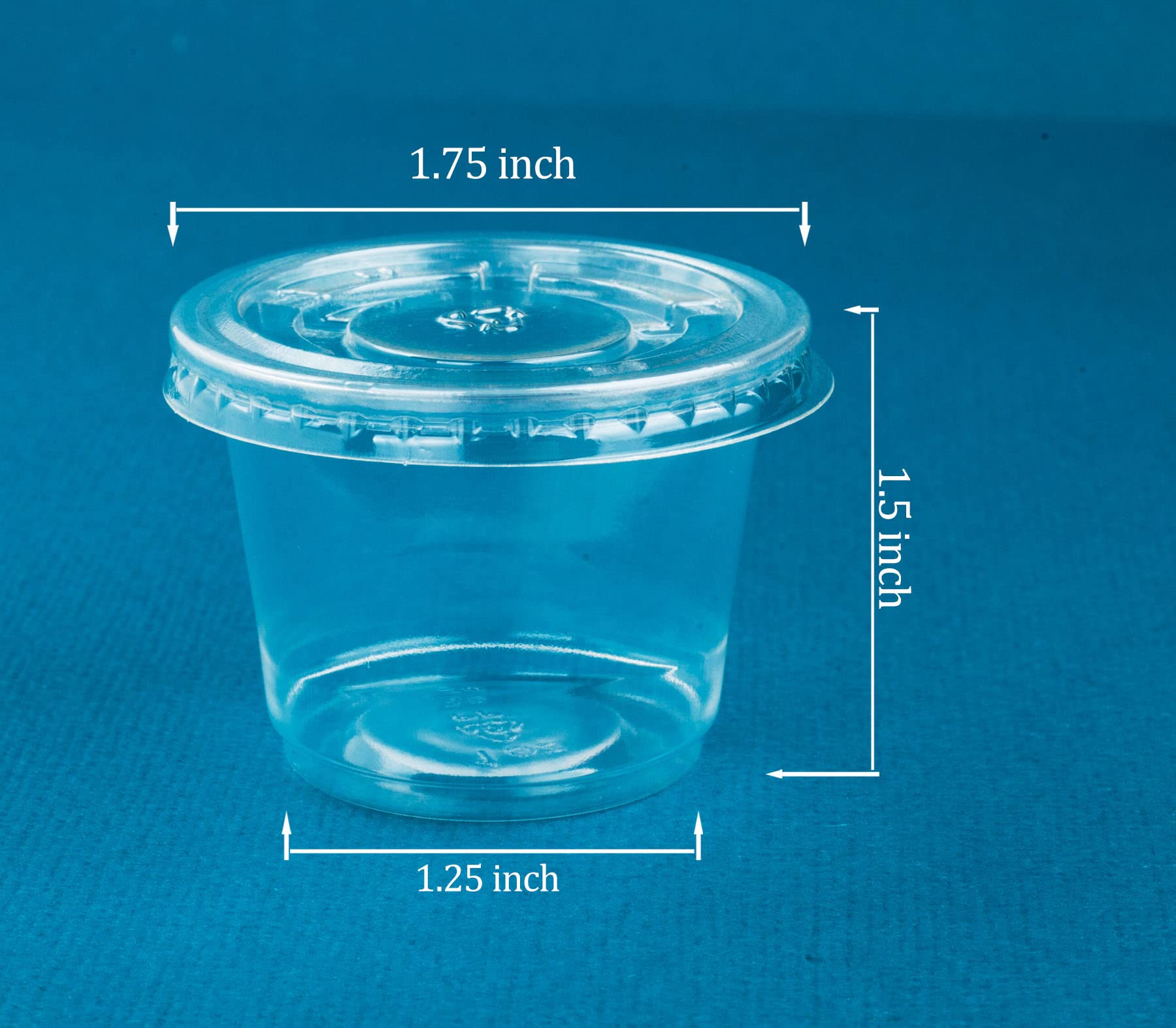 Golden Apple, 1oz-125sets Clear Plastic Jello Shot Souffle Cups with Lids, Sampling Cup…