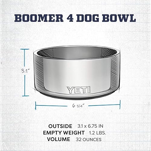 Miniatura 5 de Yeti Boomer 4 - Plato antideslizante para perro con capacidad de 32 onzas