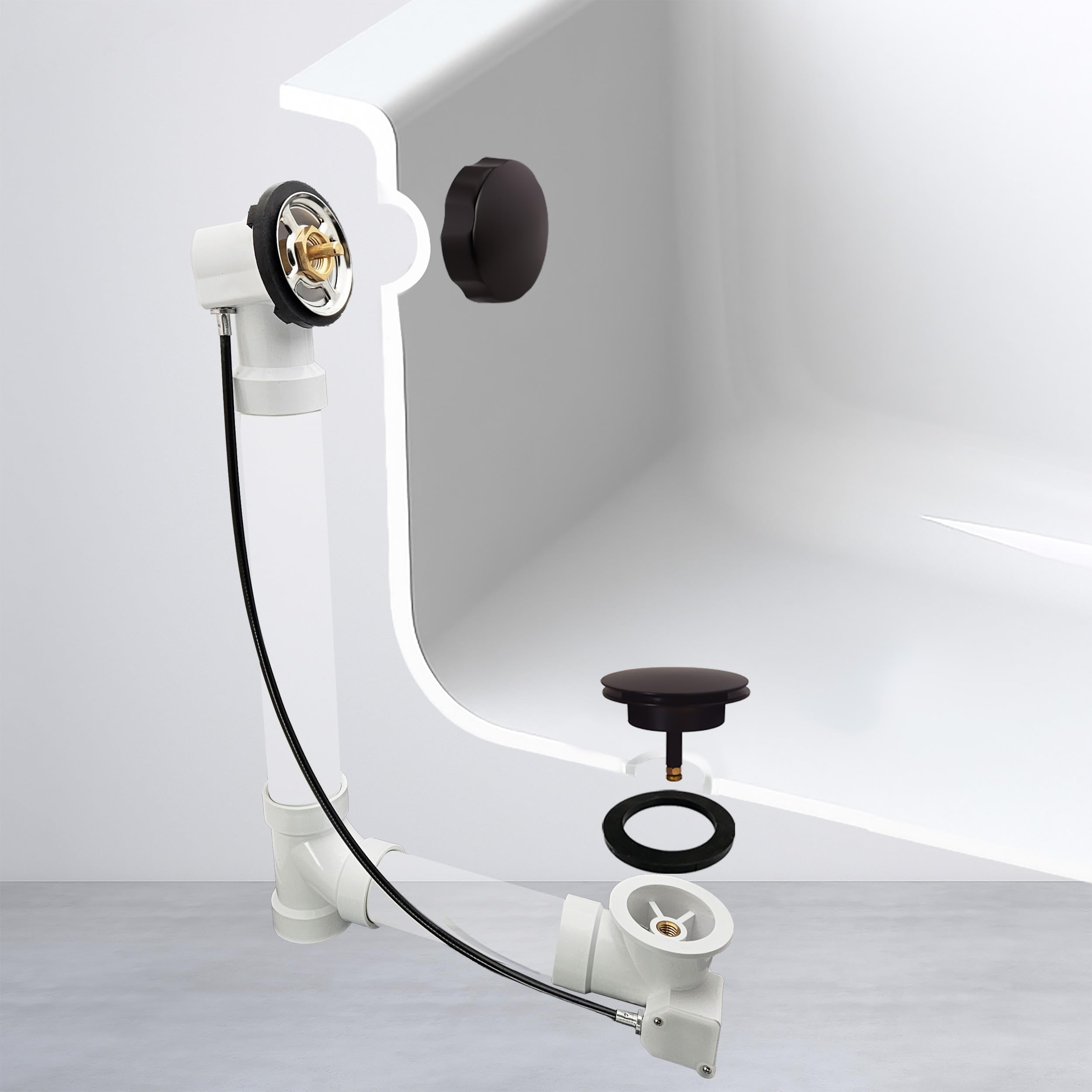 Westbrass d50p35 SCH. 40 Cable de PVC 35 en. Disco desagüe de bañera