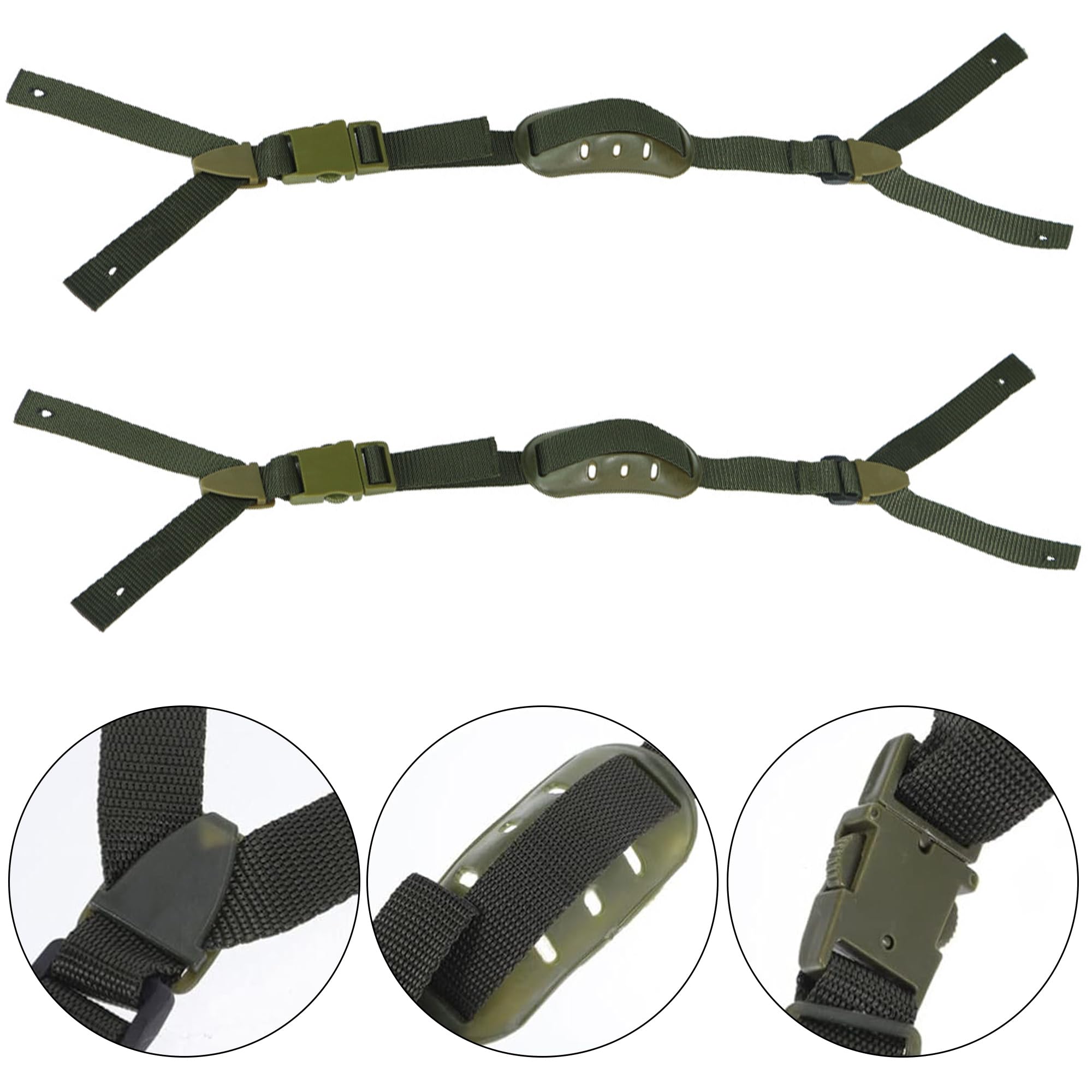 CHENNAN 2 pezzi Cinturino Sottogola Universale Per Elmetto, Sottogola per Elmetto Rimovibile, Sostituzione Casco Cinturino Fissaggio, Sottogola Universale per elmetto con Cinturino Elastico (verde)