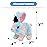 Hopearl Hopping Rabbit with Hat Interactive Electronic Pet Plush Bunny Toy with Sounds and Movements Animated Walking Wiggle Ears Twitch Nose Gift for Toddlers Birthday, Rainbow, 7\'\'