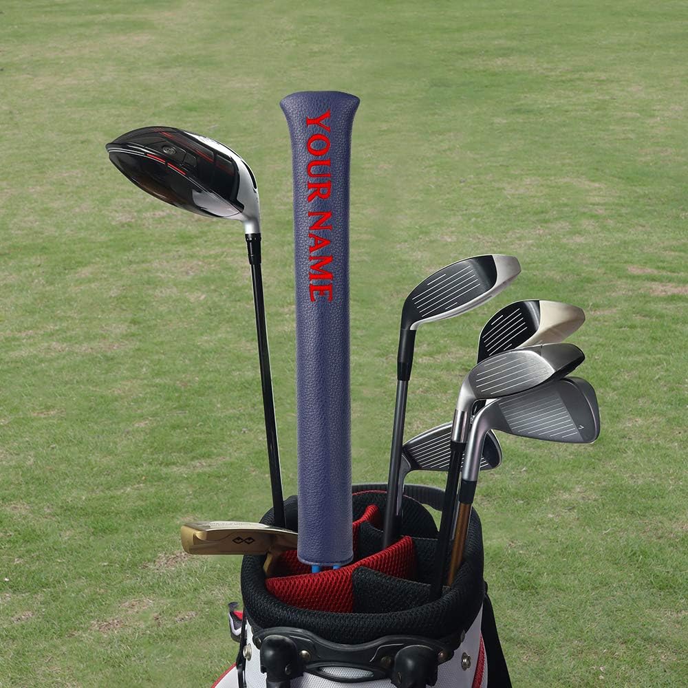 Personalied Golf Alignment Stick Cover Case Holder Grip Cover Golf Accessory Custom Order with Your Name Stitched