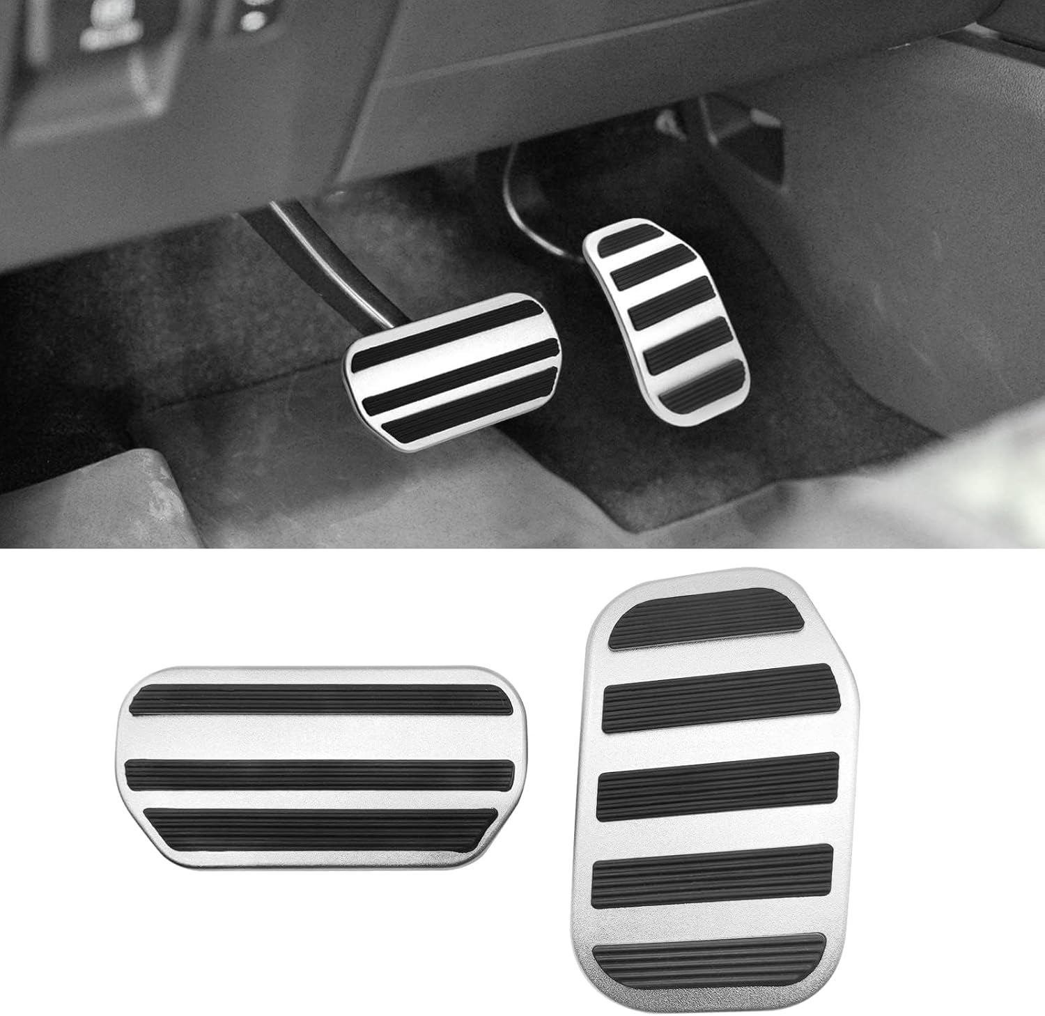 TTCR-II for F150 Pedal Covers 2021-2024 2025 2026, for F-150 Gas Brake Pedal Covers 2021-2024 2025 2026 (Automatic, 2Pcs)