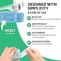Vista 3 de 3D Pedometer for Walking, Simple Step Counter with Large Digital Display, Step Tracker with Removable Clip Lanyard, Accurately Track Steps for Men