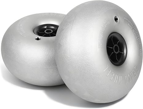 16 Balloon Wheels for Beach Cart, Wagon, Heavy Duty Kayak Dolly and Canoe Dolly, Set of 2, 16 Balloon Sand Tires, 176.36lbs Capacity Each Wheel Gray