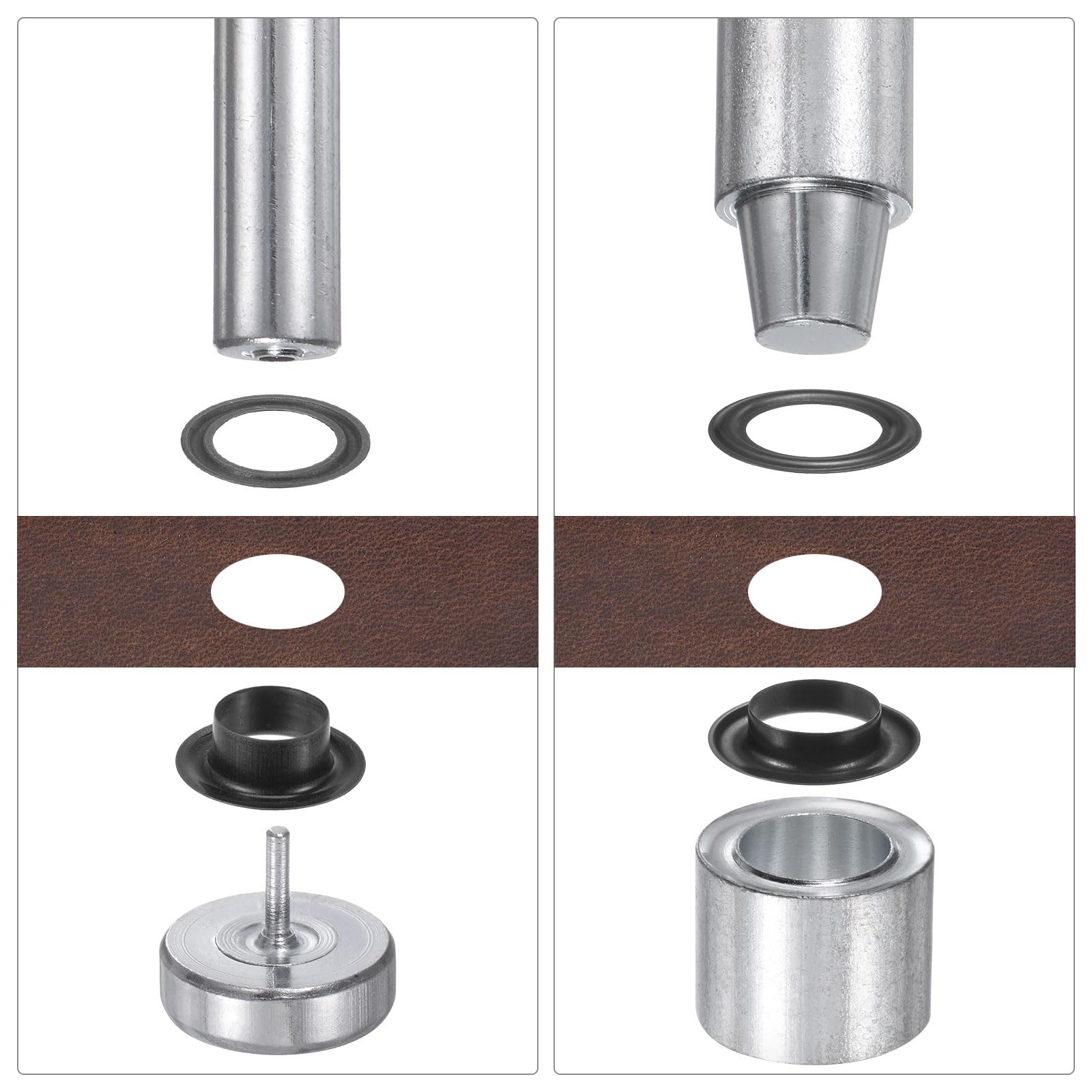 QUARKZMAN Outil de Poinçonnage de Trous à Œillets 20mm/0.79" pour Cuir, Poinçon Creux 20mm en Acier 45# avec Base pour Tissu, Vêtements, Artisanat et Sacs