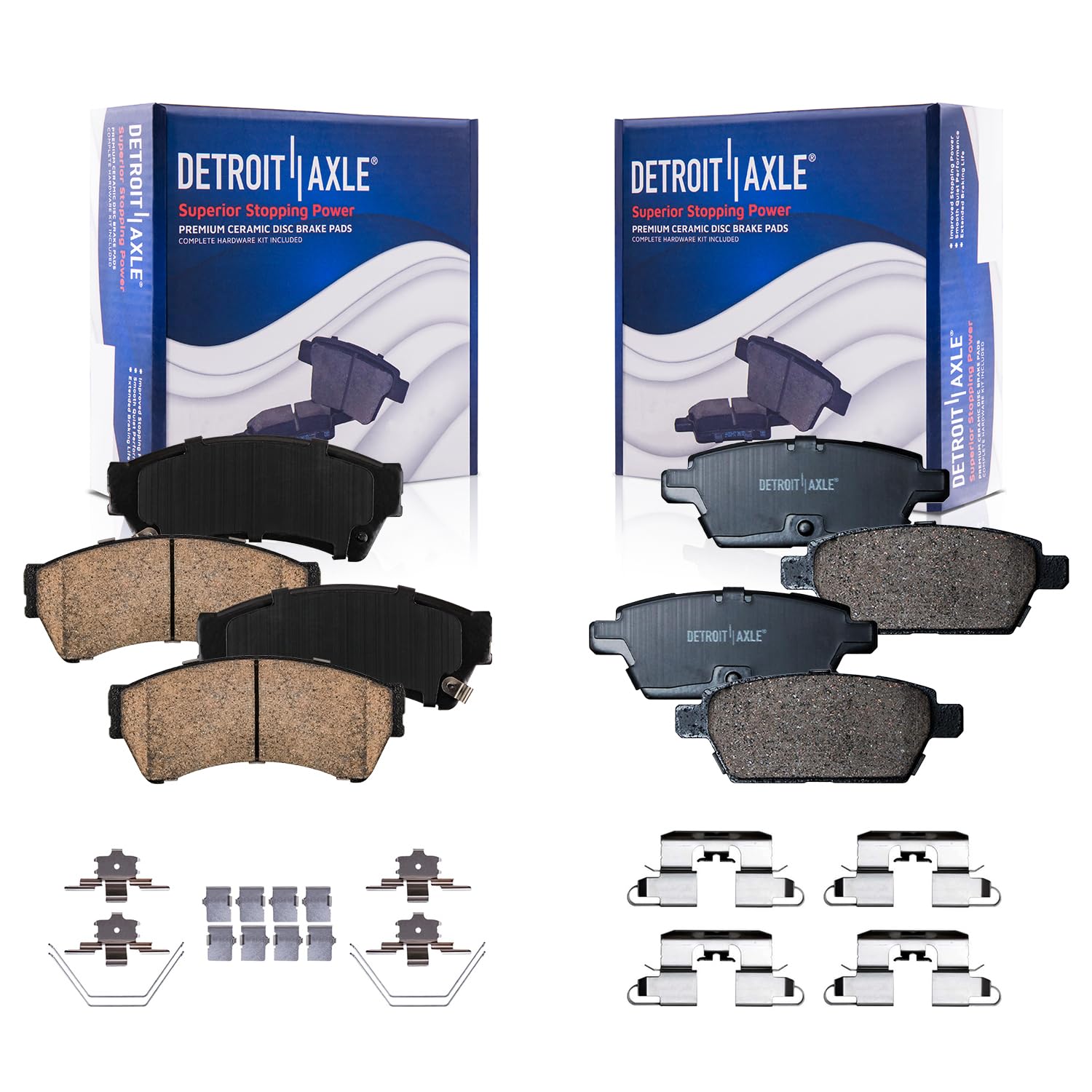 Front & Rear Disc Brake Rotors & Brake Pads for Ford Fusion Lincoln MKZ