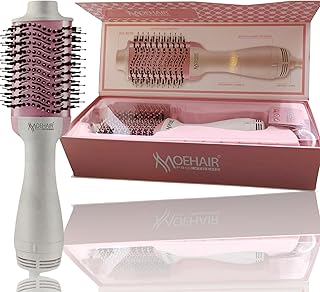 Professional 2-in-1 Hair Dryer Brush, 1200W, 3 Heat Settings, Ceramic Coating with Negative Ion Technology, Volumizing Styling Brush