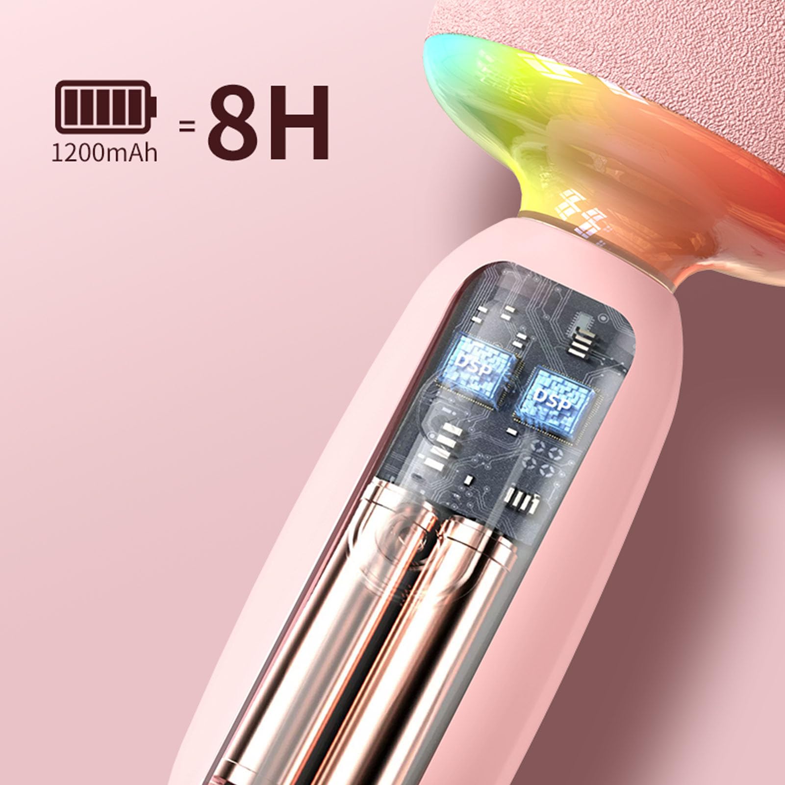 Bezprzewodowy Mikrofon do Karaoke Bluetooth ze światłem RGB, Ręczny Mikrofon do Karaoke dla Dorosłych Dzieci, Obsługa Inteligentnego Głosu AI, Zmiana Głosu, Chór dla 2 Osób