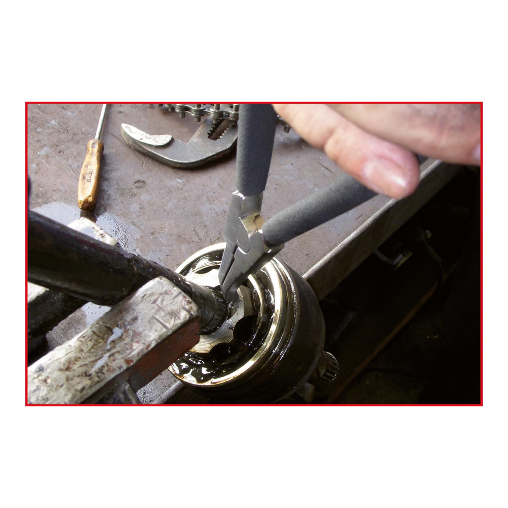KS TOOLS 115.0993 Pince pour Goupilles de Sécurité de Vis de Cardan - Bec Droit