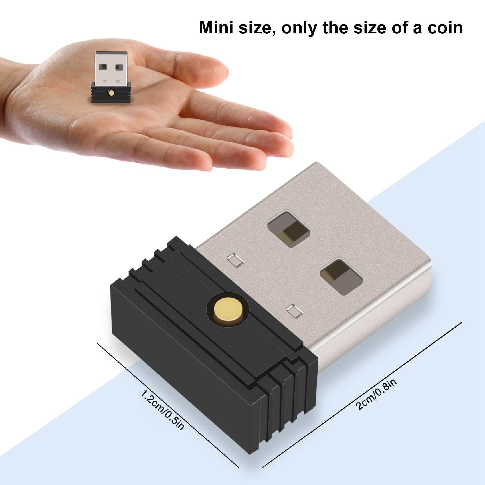AUEDROT Non-detectable USB Jiggler Mover Mouse with Switch Button