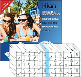 Hion F.D.A Approved Waterproof Transparent Film Dressing (50 Sheets) - Wound & Tattoo Aftercare