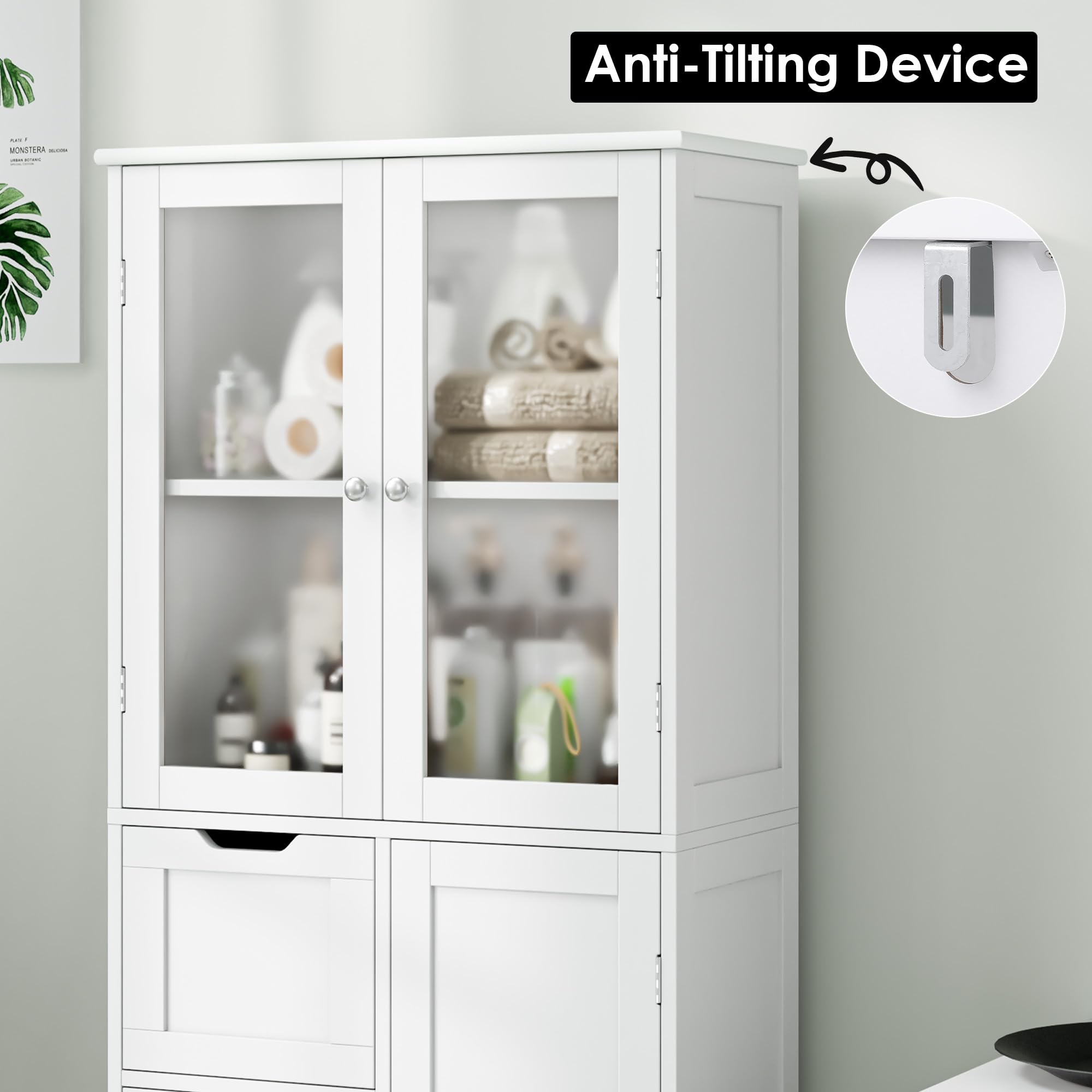 Snapklik.com : BOTLOG Bathroom Cabinet, Pantry Storage Cabinet