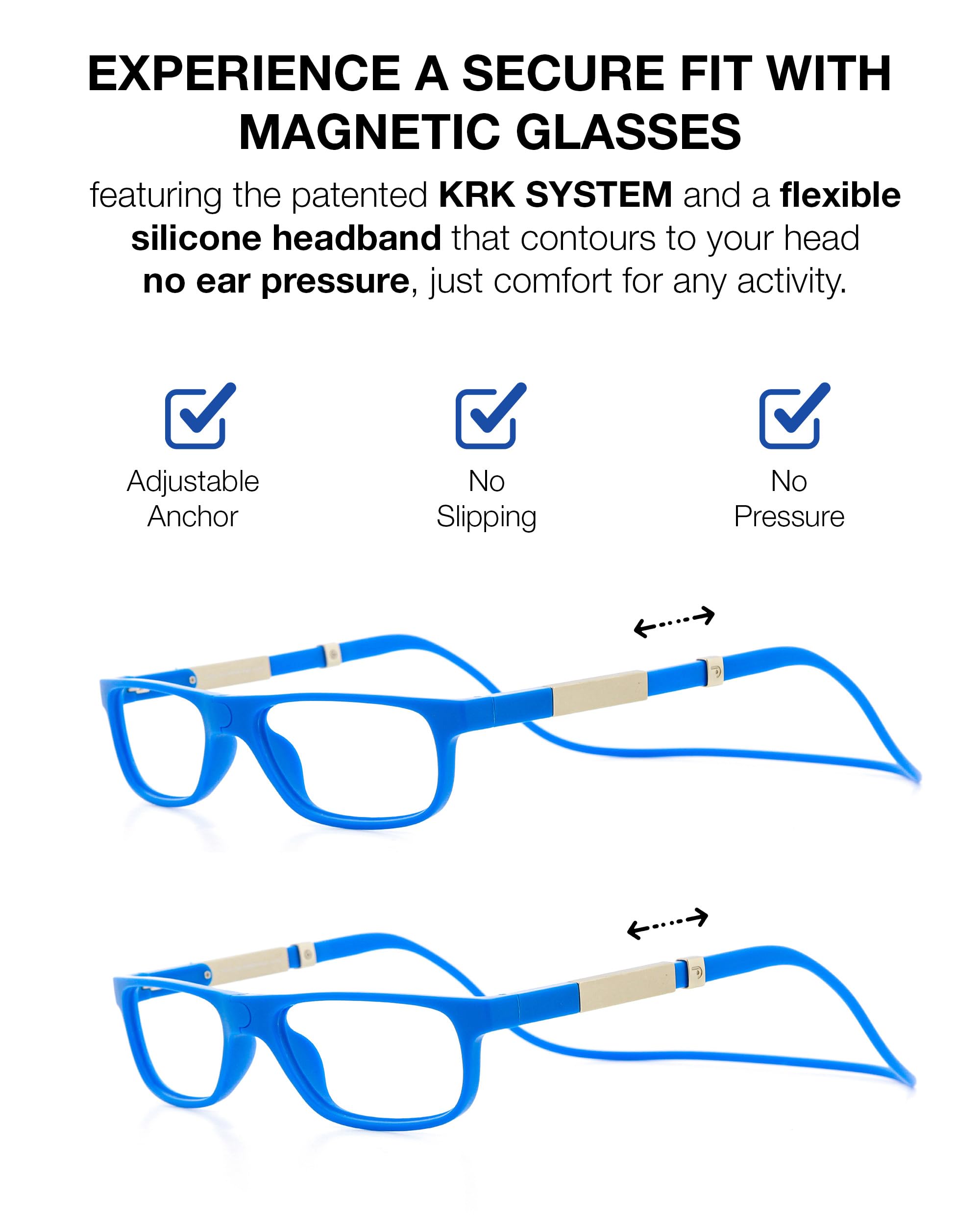 DIDINSKY Krik Occhiali da Lettura Magnetici, Anti Luce Blu | Chiusura magnetica frontale · Per leggere da vicino · Anti luce blu · Ingrandimento +1.0 a +3.0 · Custodia inclusa