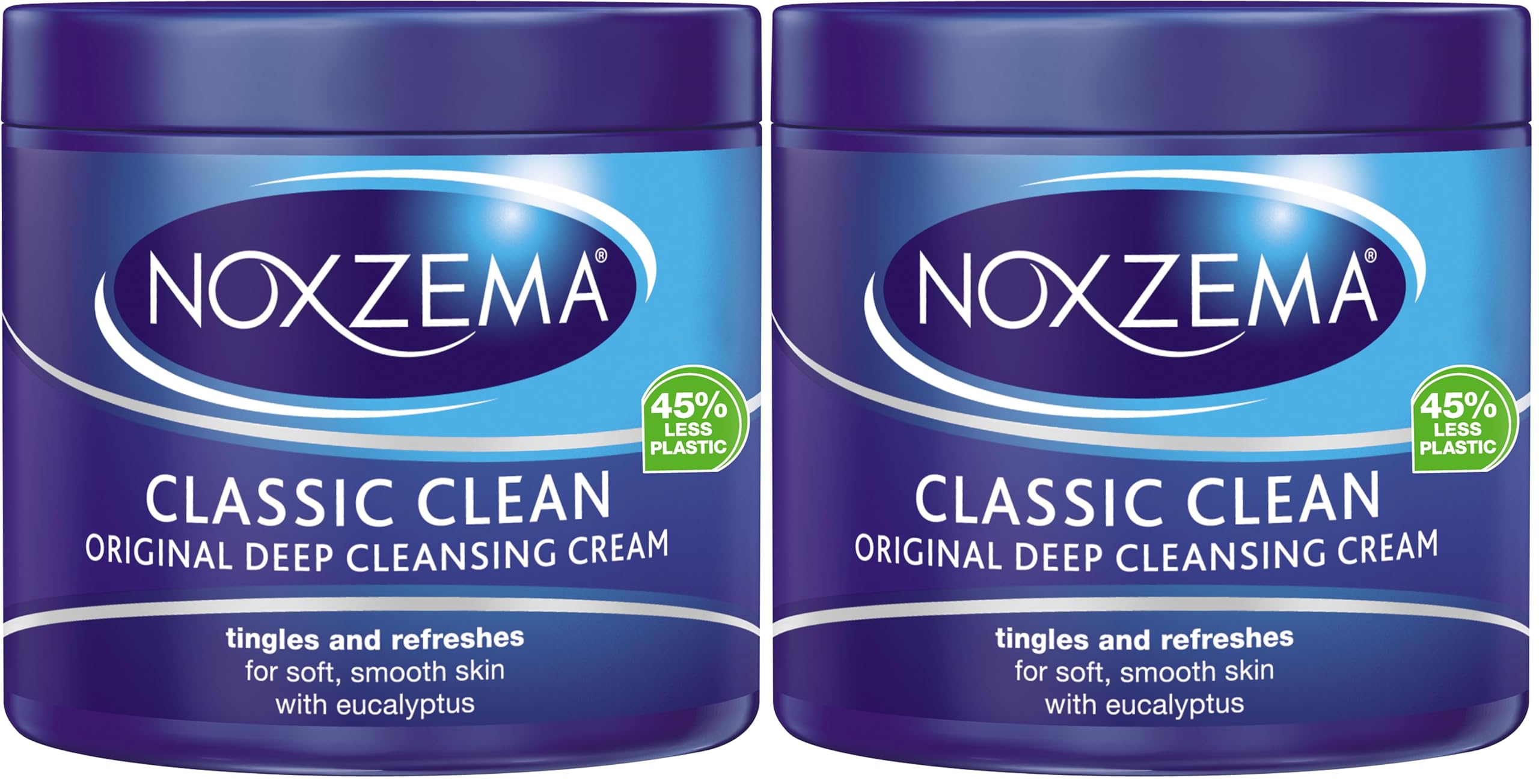 Noxzema Original Deep Cleansing Cream with Eucalyptus, Cooling Facial Cleanser for Removing Dirt, Oil & Makeup, Leaves Skin Soft and Smooth 340g — view 7