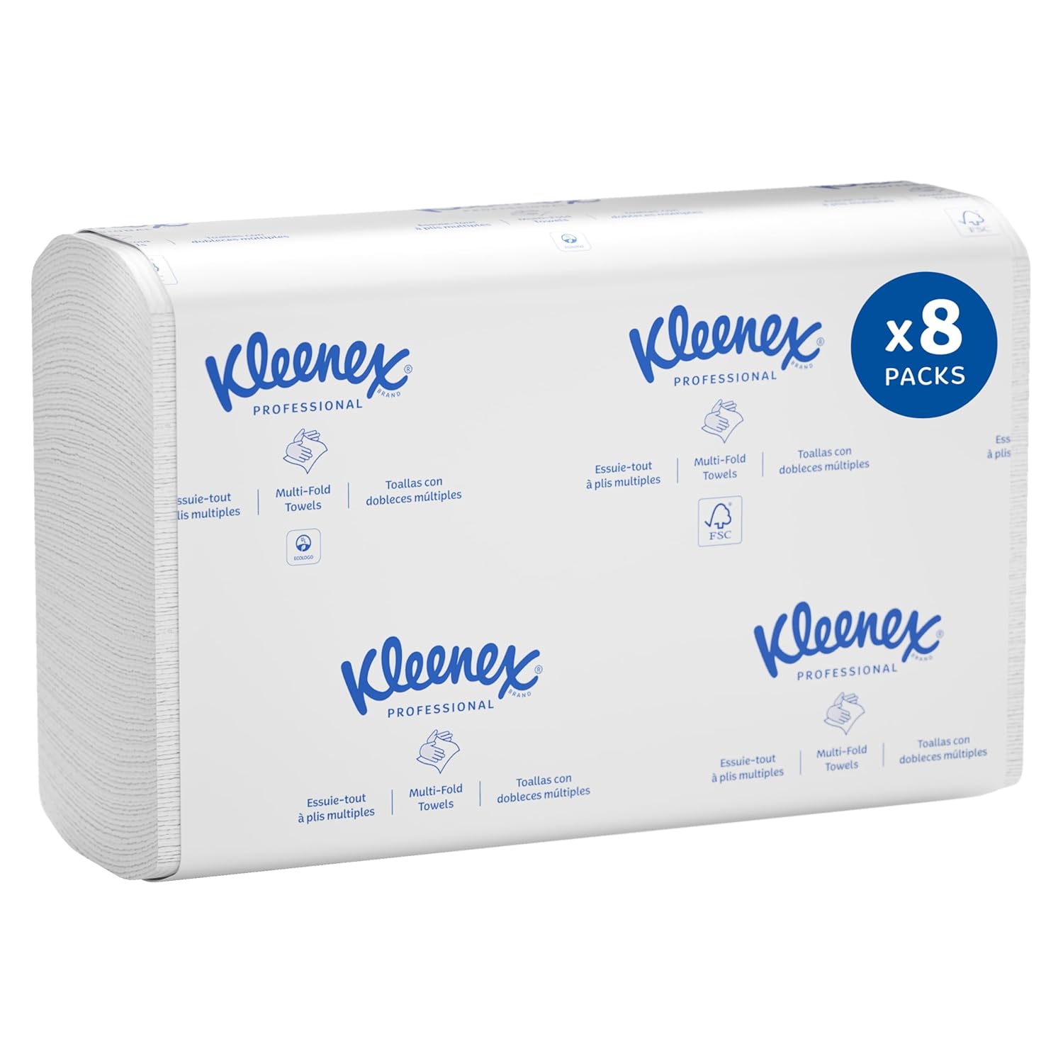 Kleenex Professional Universal Multifold Paper Towels, Bulk (02046), Absorbency Pockets, 9.2″ x 9.4″ Towel, White (150 Sheets/Pack, 8 Packs/Case, 1,200 Sheet Total) Kleenex Professional Universal Multifold Paper Towels, Bulk (02046), Absorbency Pockets, 9.2″ x 9.4″ Towel, White (150 Sheets/Pack, 8 Packs/Case, 1,200 Sheet Total)
