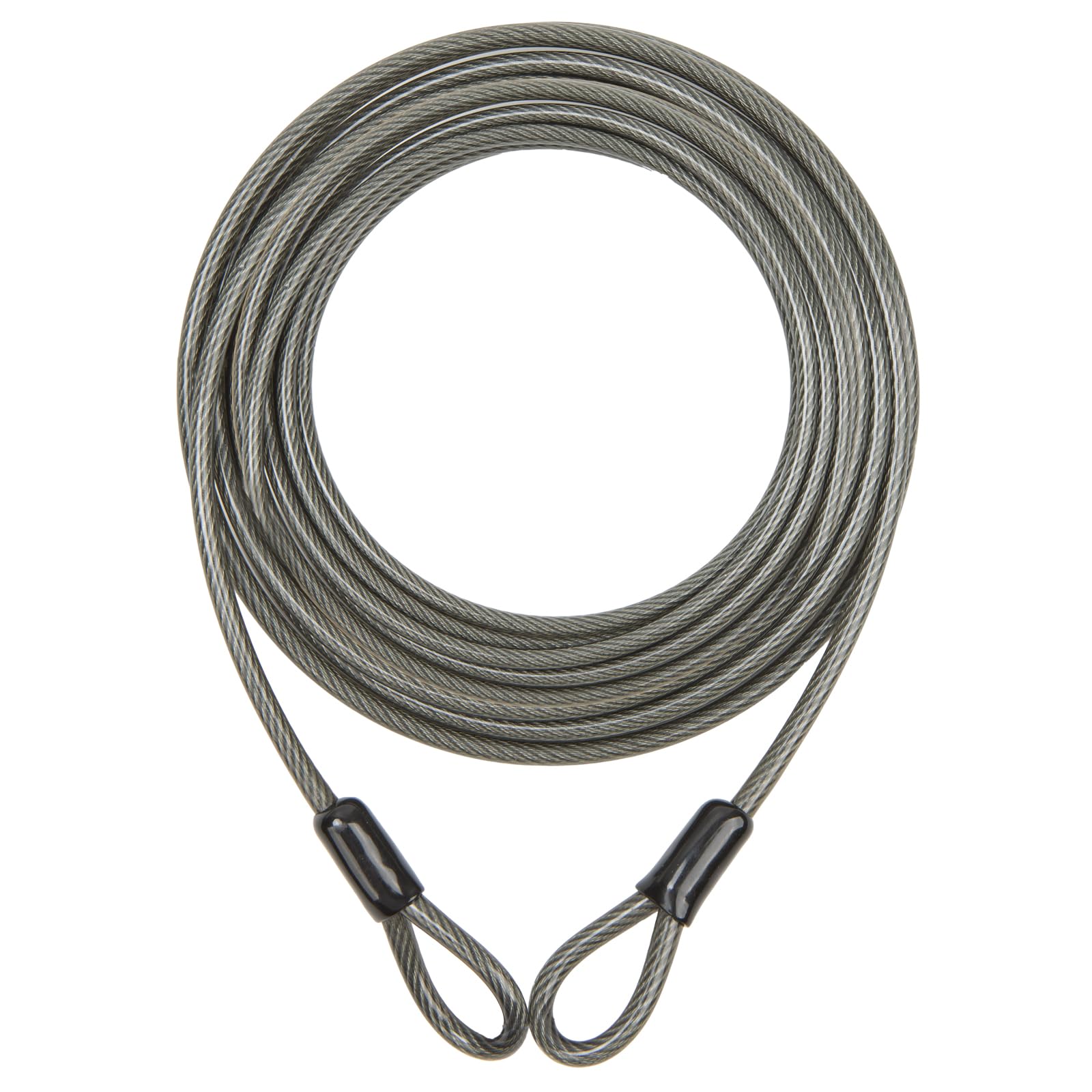 Lot de 3 câbles de sécurité de 5 mm, 2,1 m, 3 m, 4,6 m, câble antivol en acier tressé avec revêtement en vinyle, câble portable de longueur étendue pour vélo, équipement de plein air, voyage et