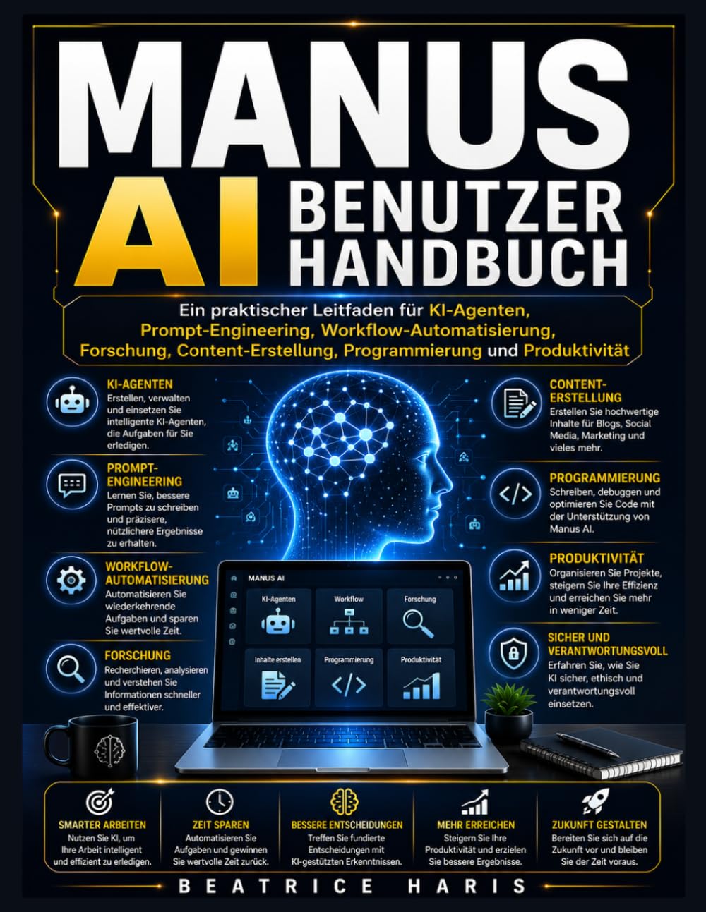 Manus AI Benutzerhandbuch: Ein praktischer Leitfaden für KI-Agenten, Prompt-Engineering, Workflow-Automatisierung, Forschung, Content-Erstellung, Programmierung und Produktivität