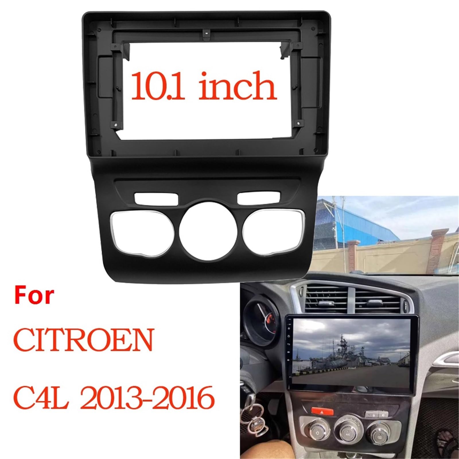 Ramka do radia Zestaw ramek radia samochodowego 2 Din Android Head Unit do Citroena C4 C4L 2010-2015 Auto Stereo Dash Panel Fascia Trim Autoradio Panel Rahmen(Frame CANBUS)