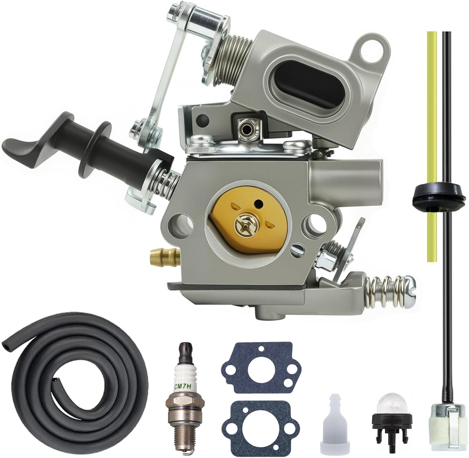 578936901 New Carburetor Kit Compatible With Husqvarna T435 Chainsaw Engine Carb Replace Parts OEM 522007601 - With Tune Up Kit