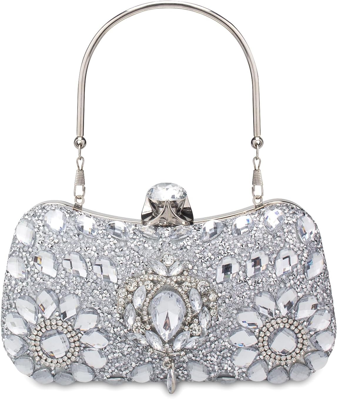 Simcat Women’s Clutch Purses Crystal Evening Bag, Sparkly Rhinestone Clutch Handbag for Bridal Wedding Party Prom