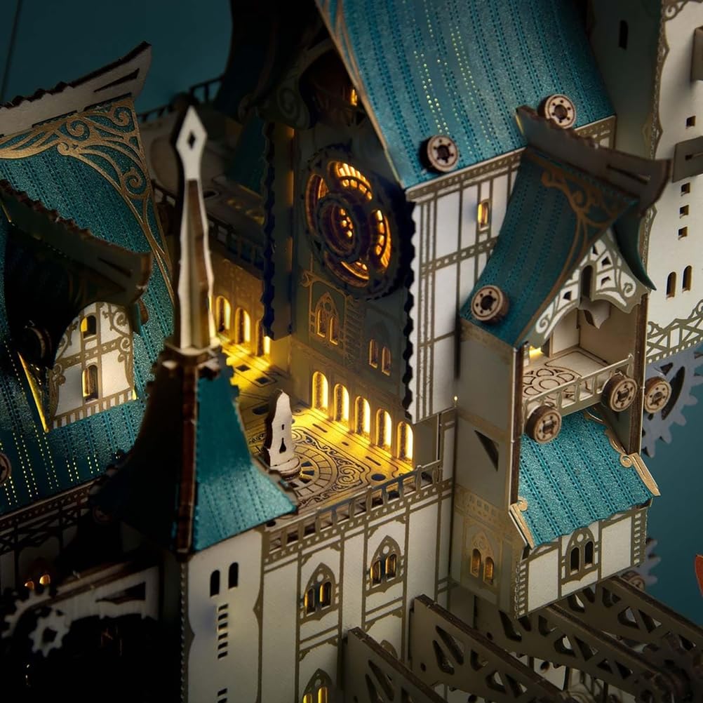 Generico Puzzle 3D in Legno per Adulti, Kit Modello Castello Fantasy da 699 Pezzi da Costruire - Kit Creativi di Ornamenta in Legno a Forma di Castello Ideale Regalo per Gli Appassionati di Puzzle