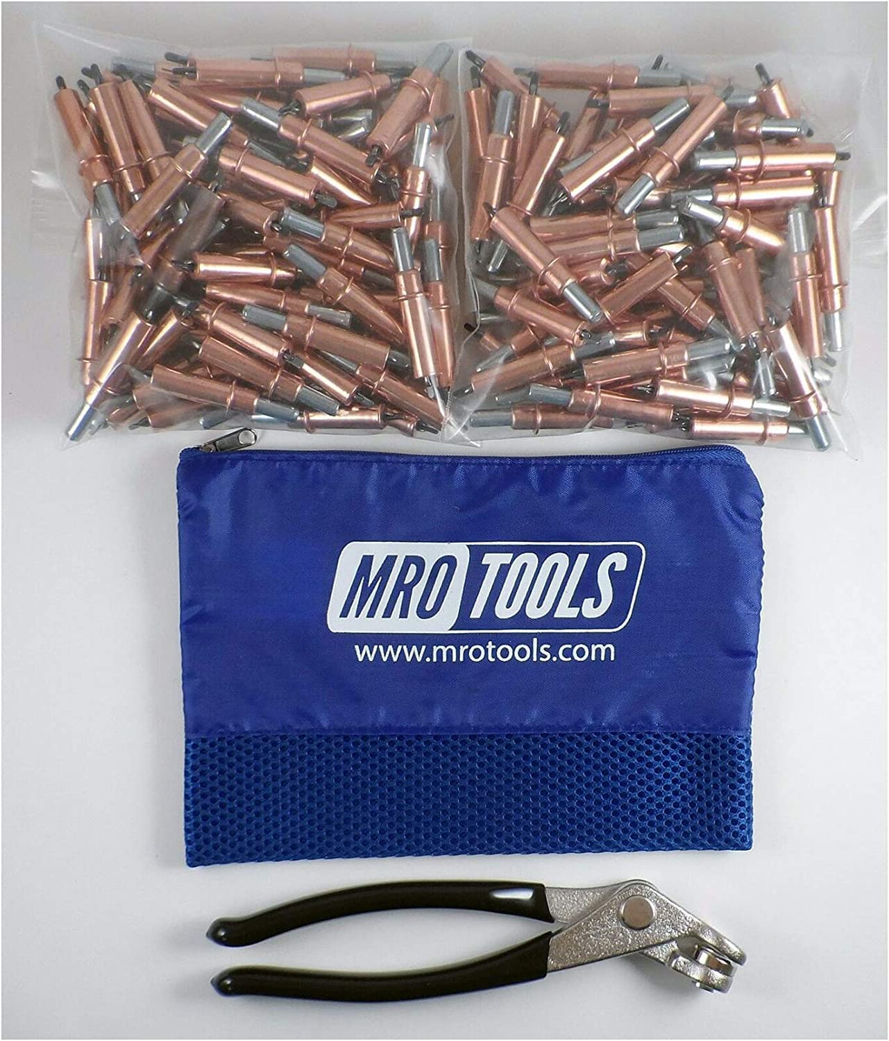 200 1/8 Cleco Sheet Metal Fasteners + Cleco Pliers w/Carry Bag (K1S200-1/8)