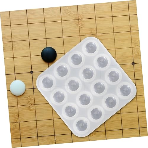 Miniatura 3 de DIY Backgammon - Plantillas de molde de silicona para manualidades, molde redondo de resina, molde de ajedrez, gel de sílice, blanco, molde de