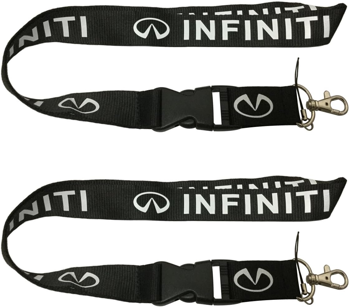 Vibe 2pcs Black Infiniti Auto Lanyard Auto Car Keychain