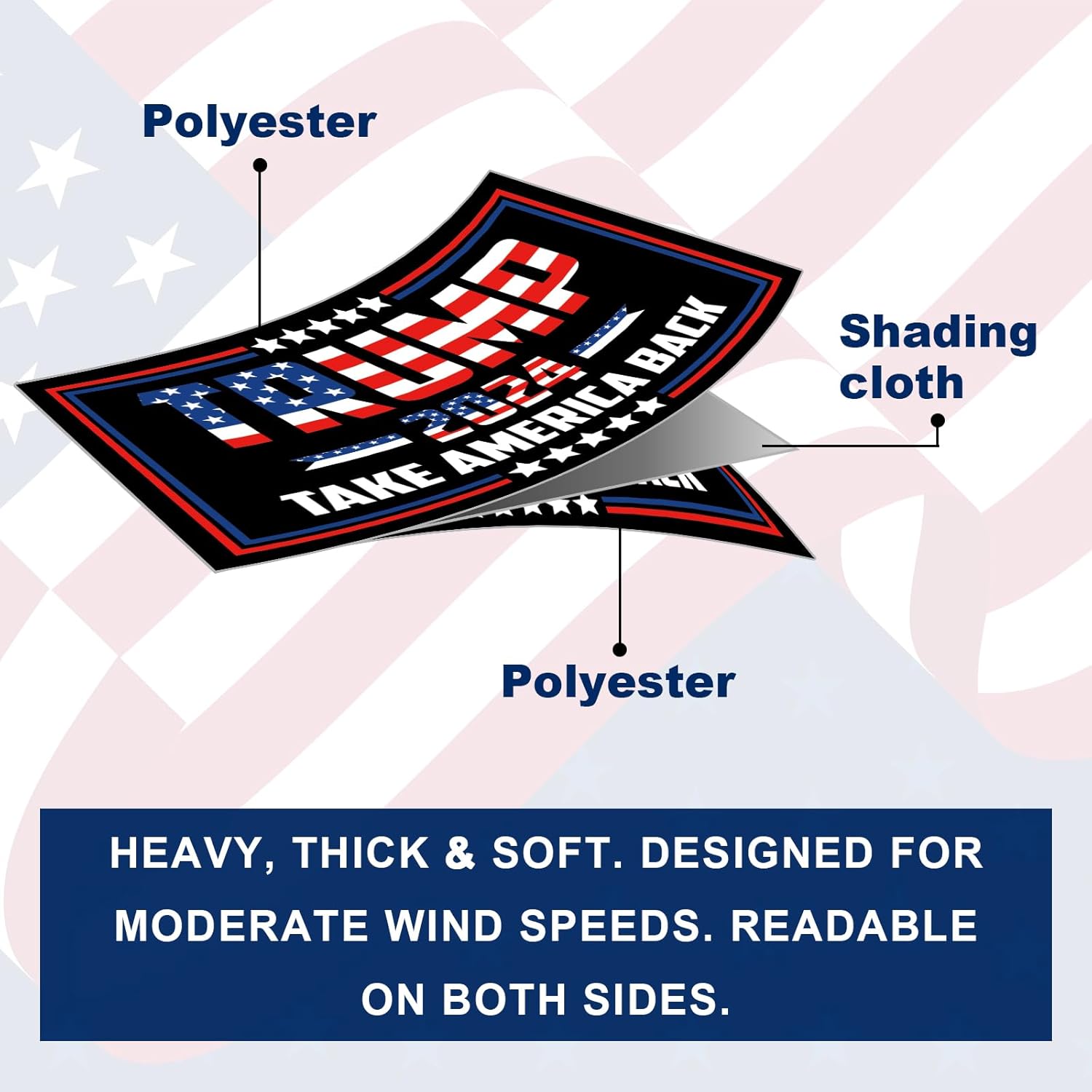 Trump 2024 Flag 3x5 Outdoor Double Sided Take America Back Donald Trump Flag Heavy Duty 3 Ply President Trump Banner 2024 Sign for Porch Yard Garden Patriotic Decor (TRUMP 2024 TAKE AMERICA BACK)