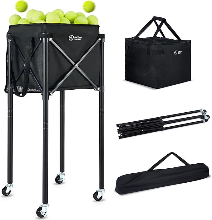 ShelfElites Portable Tennis Ball Hopper and Ball Collector