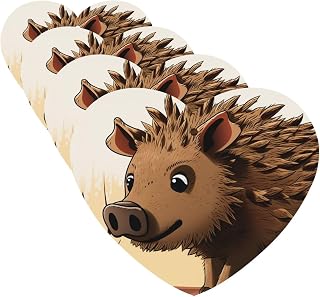 4 Pcs Car Air Fresheners Hanging Scented Cards for Car Fresheners Wild boar animation Auto Aromatherapy Tablets Funny Hanging Air Freshener for Car Rearview Mirror Pendant