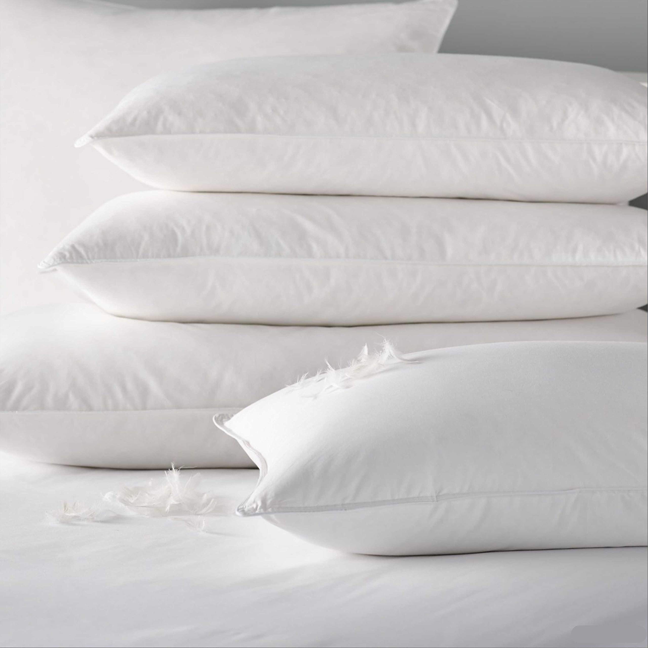 Evodreams Guanciale In Piuma D'Oca 100% Italiano | 50x80 Cm | Cotone A Tenuta Piuma | Antiallergico E Lavabile