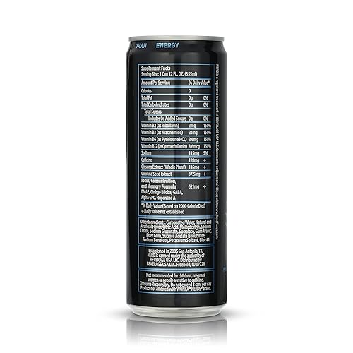 Miniatura 4 de NERD FOCUS - Bebida energética cero calorías nootrópicos y vitaminas esenciales para claridad mental, concentración y concentración, 12 onzas