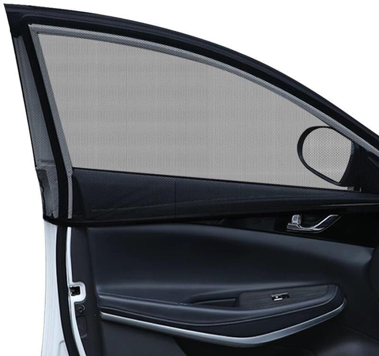 Tryagat 2 Pack Car Front Window Mosquito Net for Dodge Nitro - Tra 2005-2011, Breathable Mesh Flexible Sun Shade Durable Insect Screen Protector