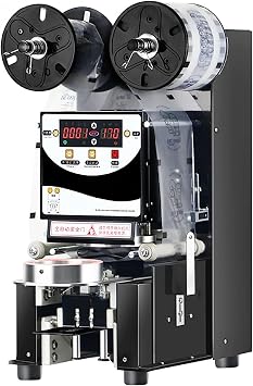 Commercial Cup Sealing Machine,Automatic Fully Cup Sealer Machine 95mm 90mm 88mm 75mm Electric Cup Sealer 400-671 Cups/Hr,Bubble Tea/Milk Tea/Juice/Drink Boba Maker Machine-1pc