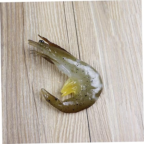 Miniatura 8 de Abaodam 10 piezas de camarones artificiales de carne de pescado falso, decoración de escritorio, modelos de camarones, decoración de cangrejo, mini