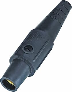 Marinco CLS40FB-A CLS Cam Type, Series 16 Inline, Single Pin Connector, 400 Amp, 600 Volt, 2/0-4/0 AWG, Female - Black (A)
