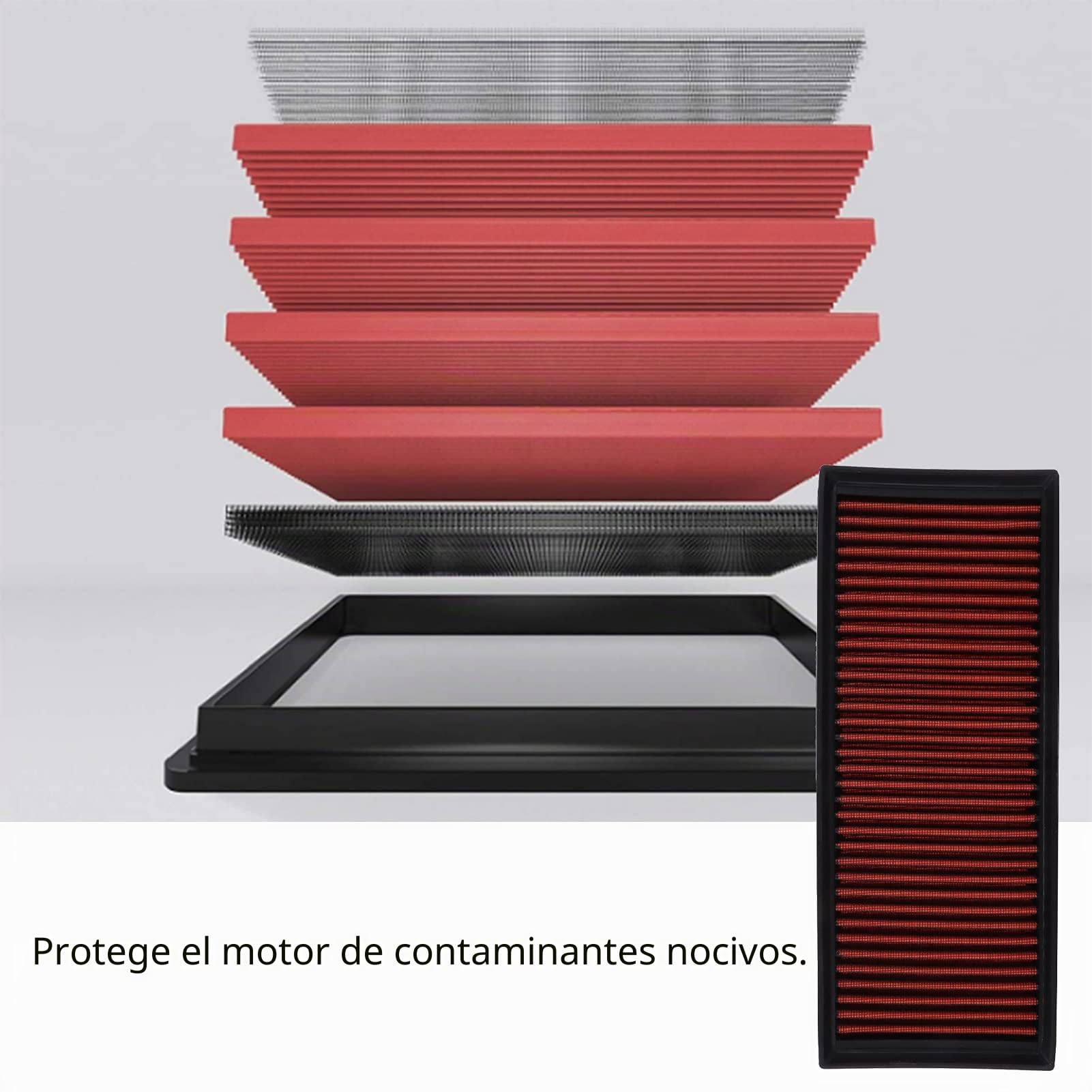 2865,33 2865 K N Filtro de Aire de Repuesto, 2012 Bug 33 2865 Filtro Limpiador de Filtro de Aire de Motor Highflow Lavable Reutilizable 332865 Reemplazo para A3 Q3 Tt