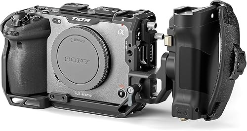 Tilta Jaula para cámara compatible Sony FX3FX30 V2 Kit ligero  Accesorios de montaje  Mango lateral  Abrazadera de cable  Diseño modular  TA-T16-B